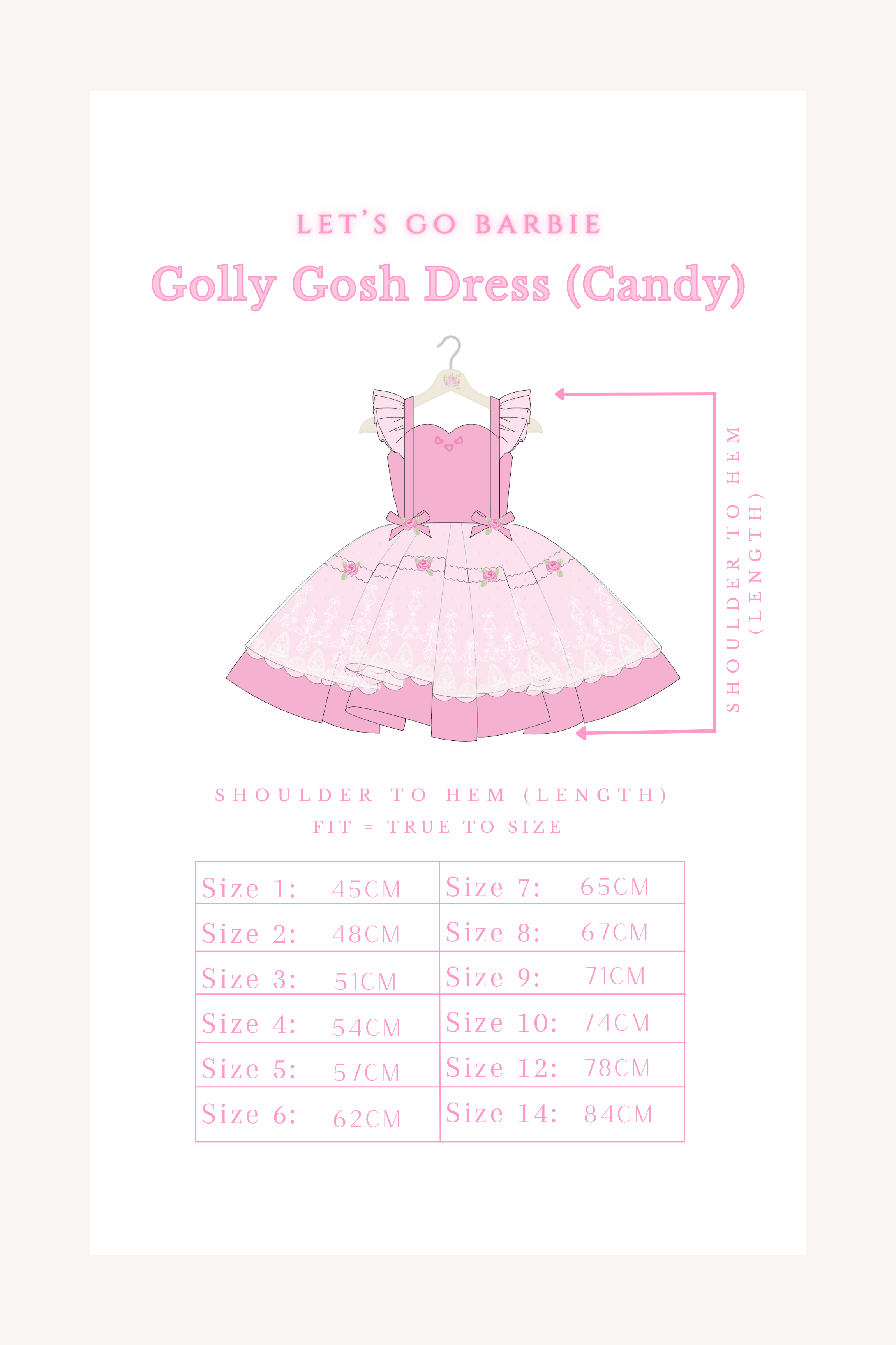 Golly Goshドレス（キャンディ）を予約注文