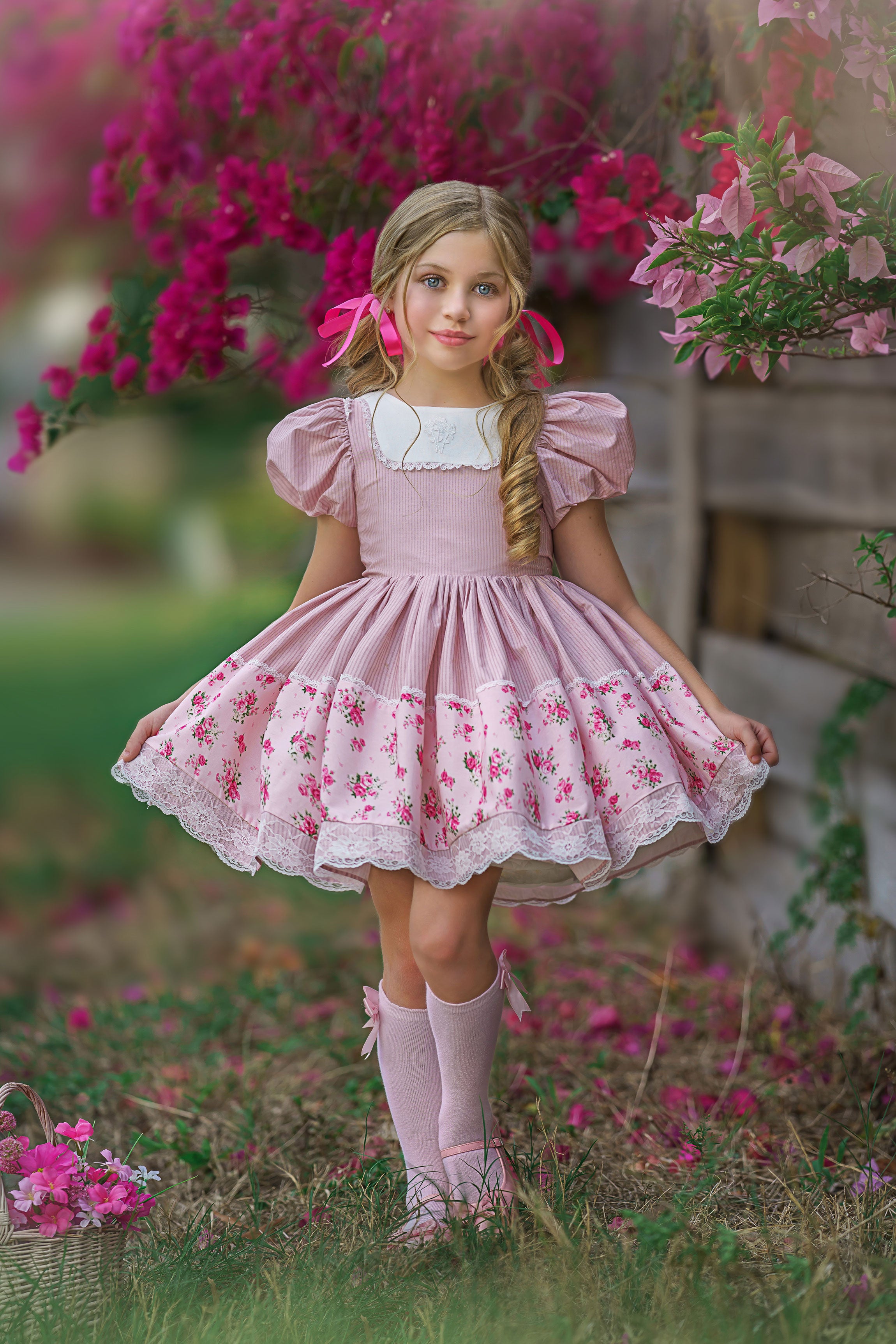Doll Little Cottage Stripe Dress