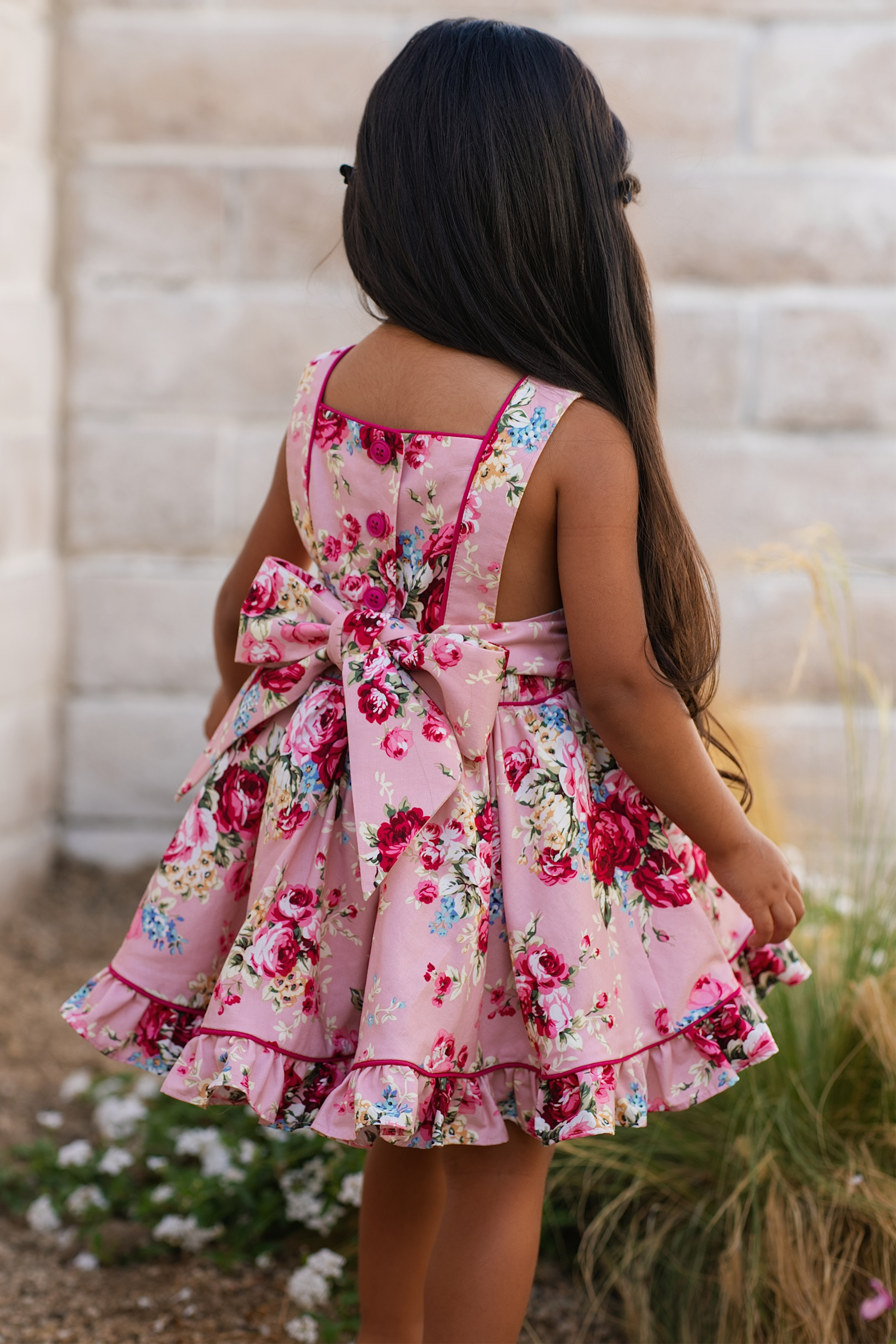 Rose Rouge Piping Dress