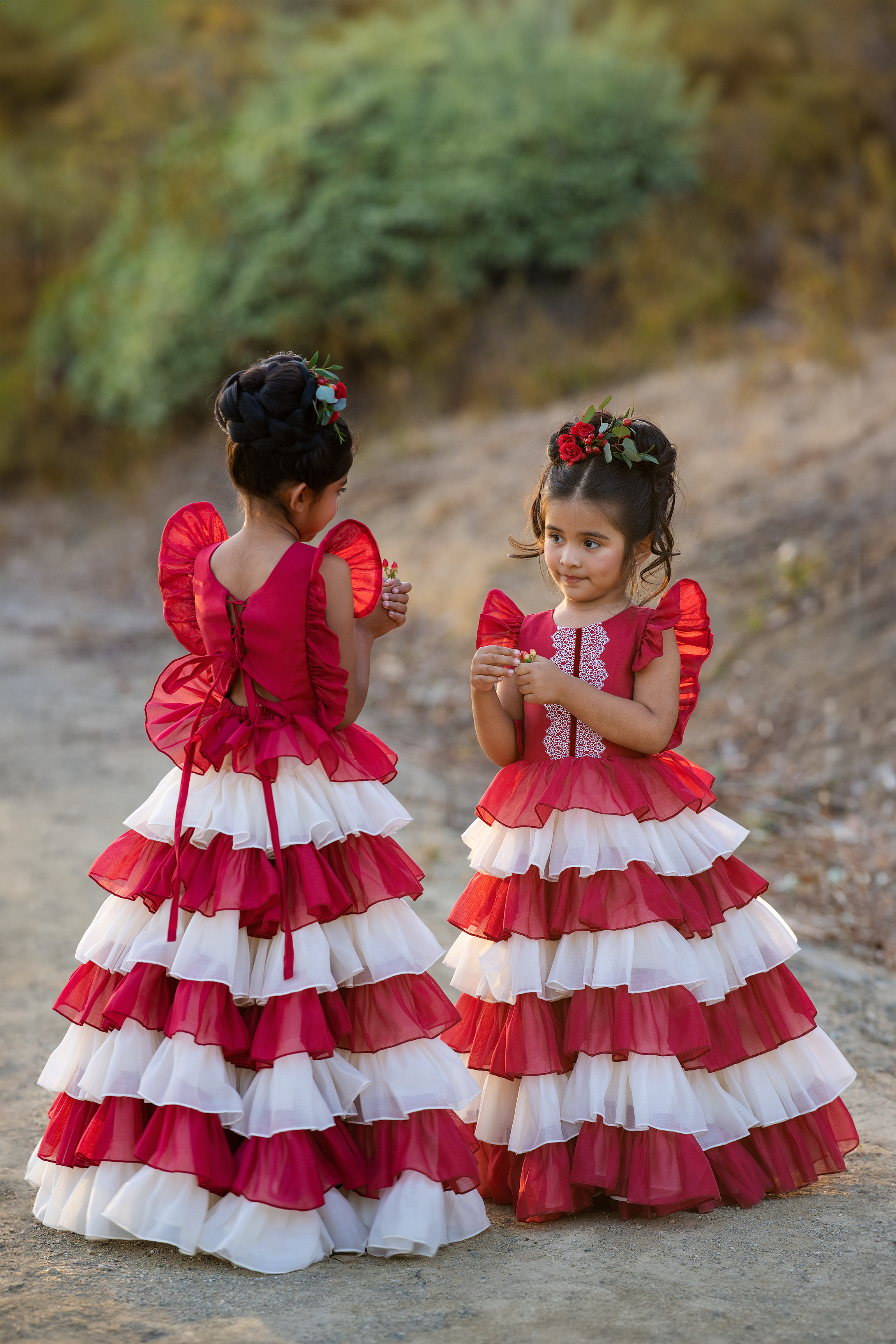 Christmas Skirt Frock (Red)