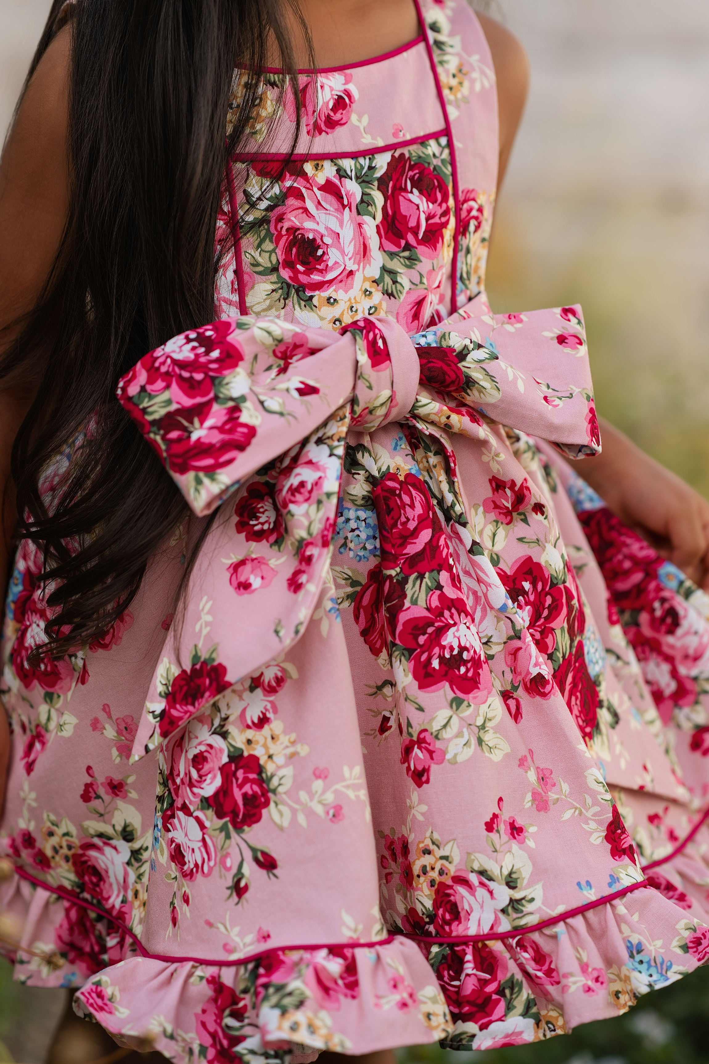 Rose Rouge Piping Dress