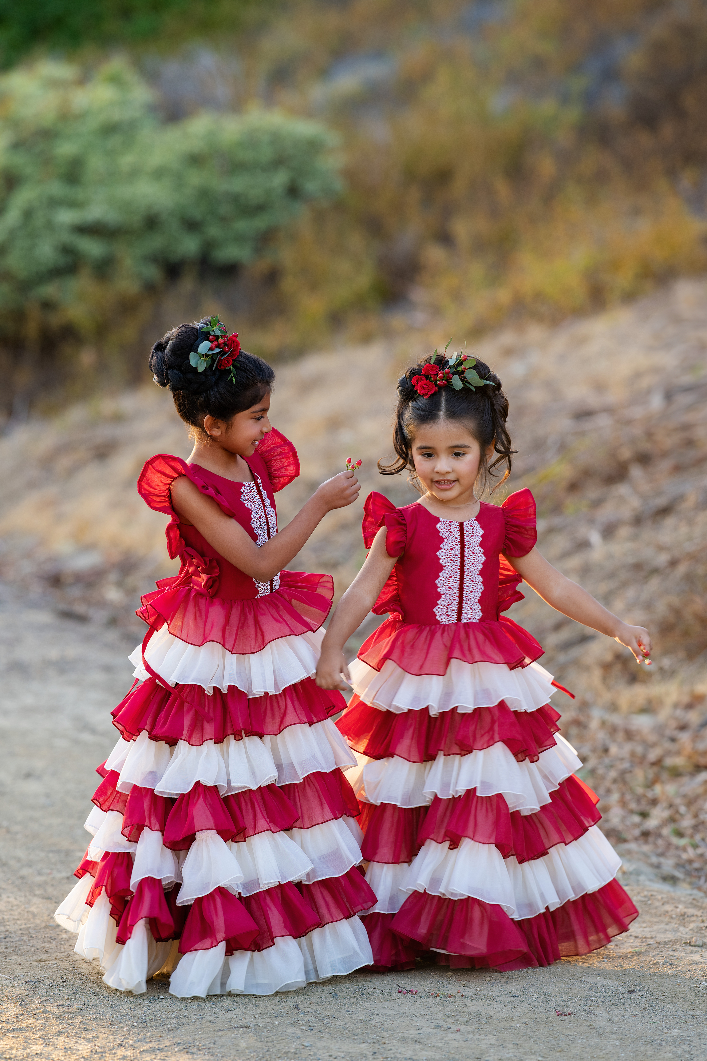 Christmas Skirt Frock (Red)