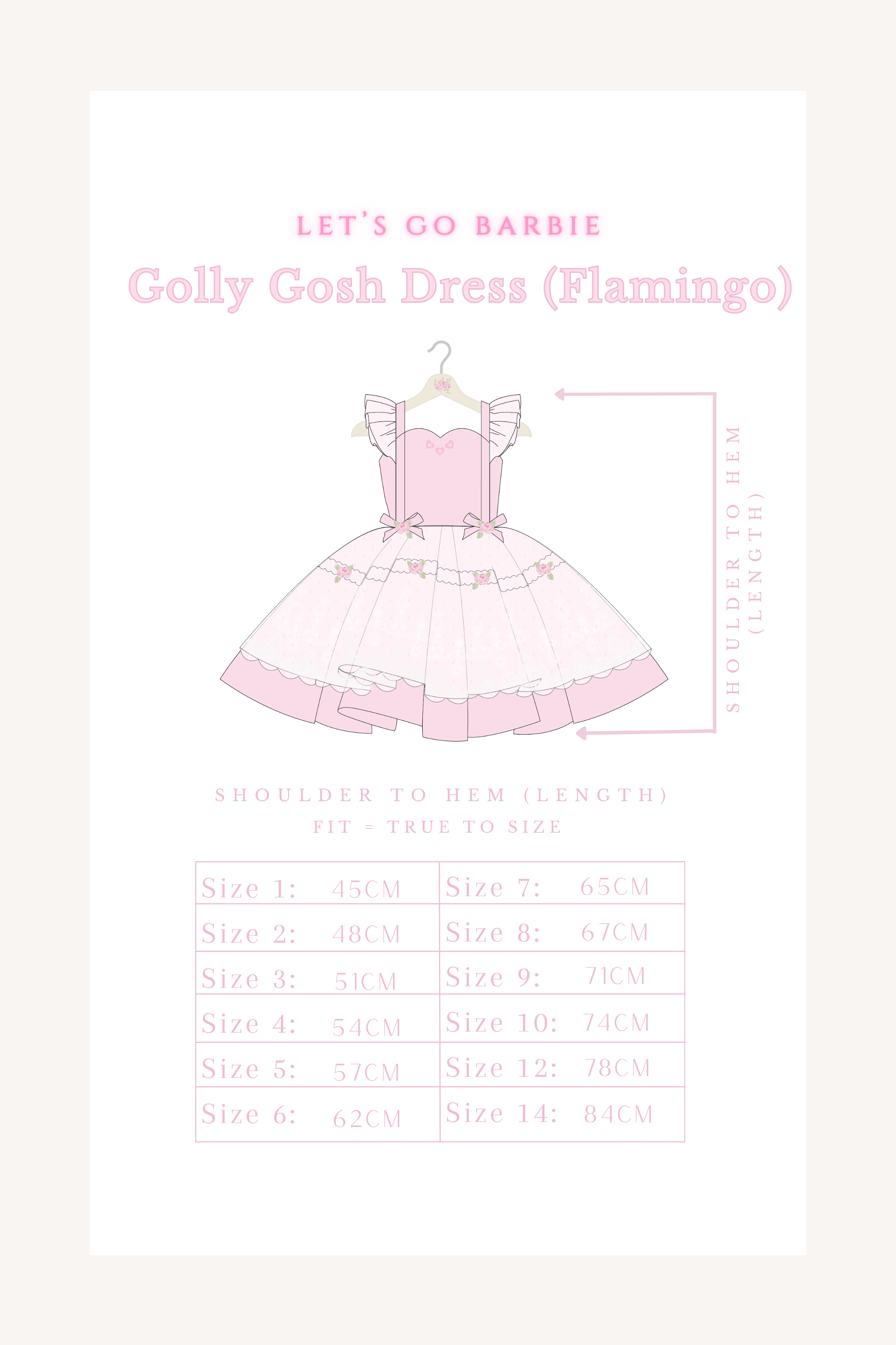 Golly Gosh ドレス（フラミンゴ）を予約注文