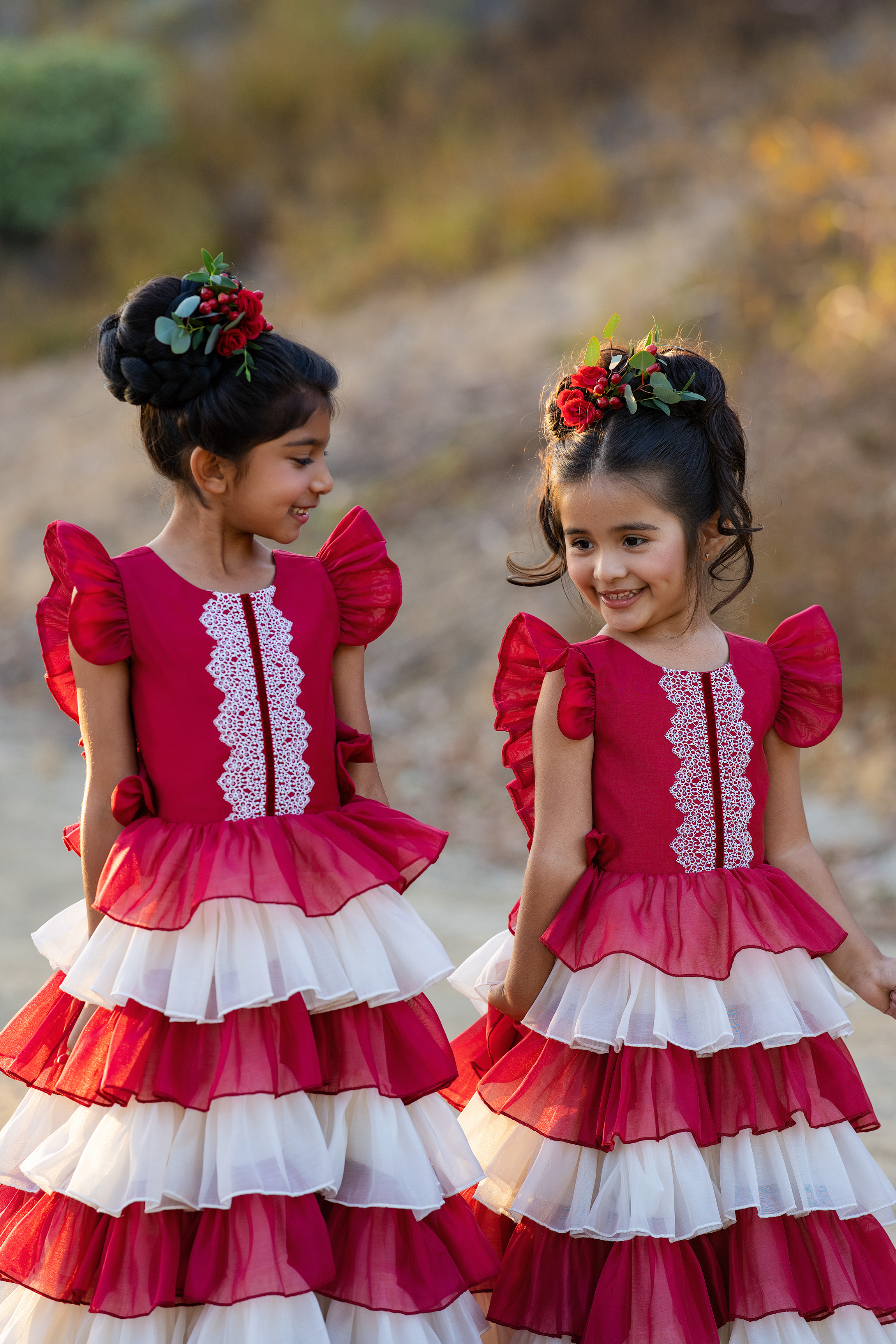 Christmas Skirt Frock (Red)