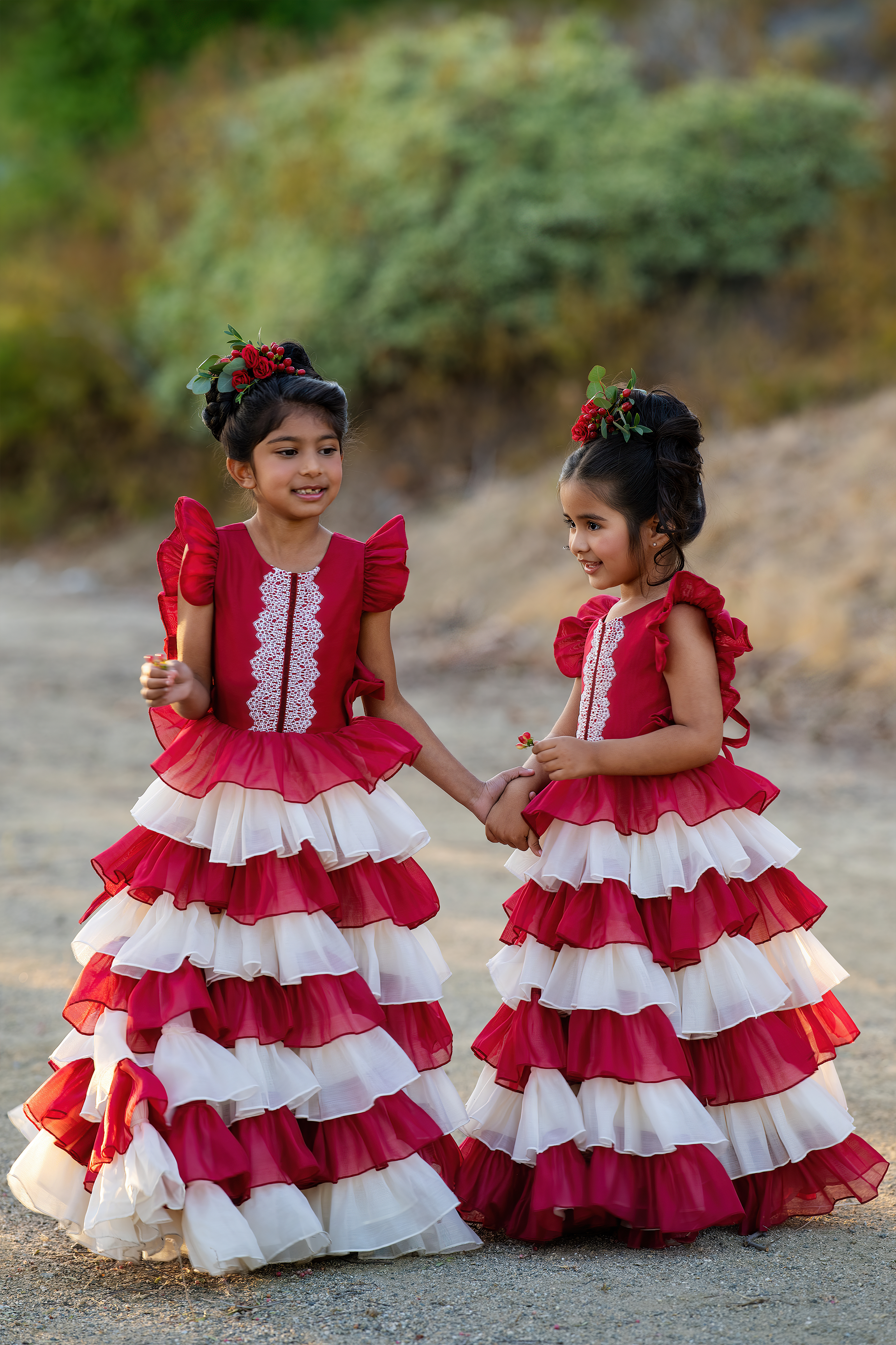 Christmas Skirt Frock (Red)