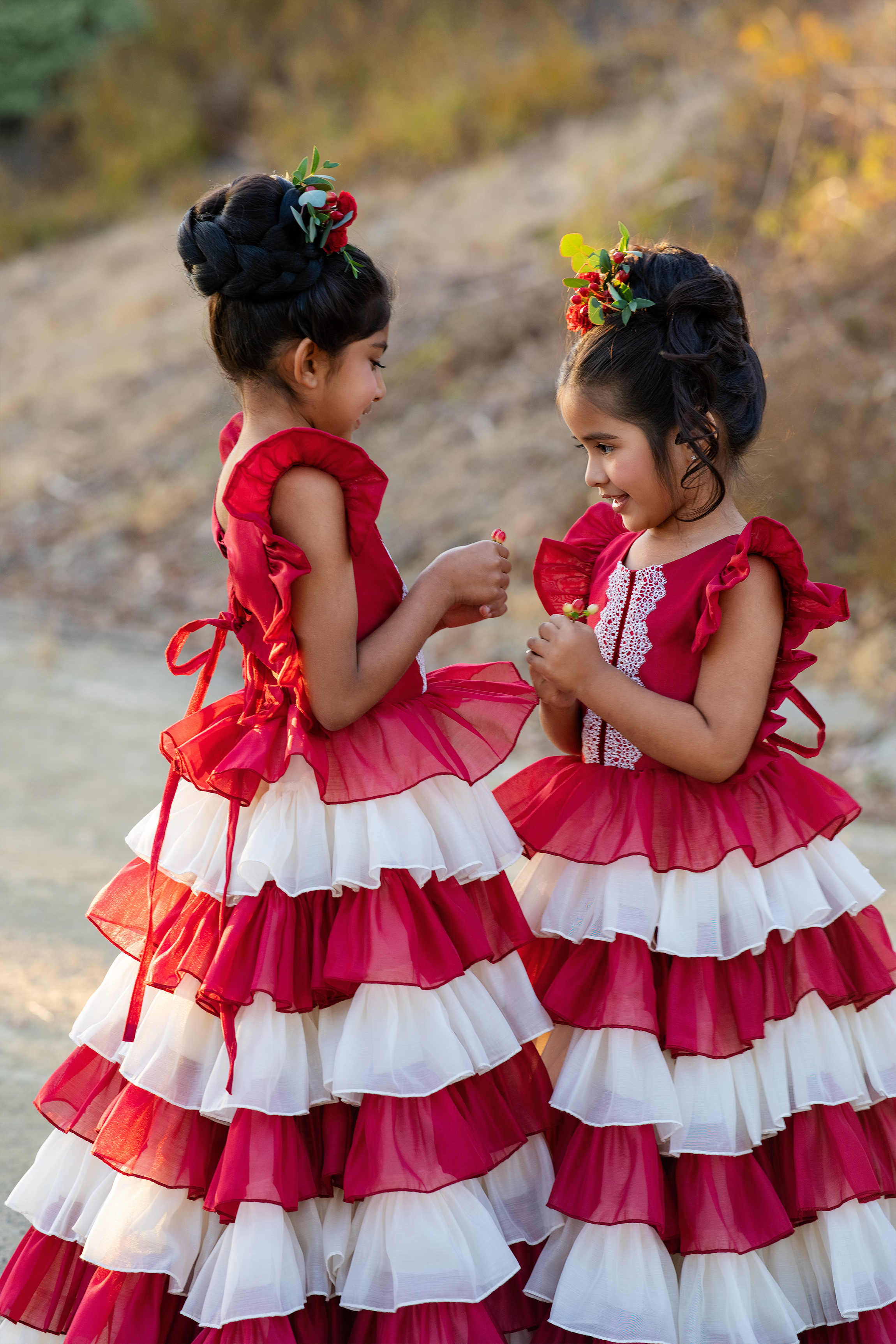 Christmas Skirt Frock (Red)