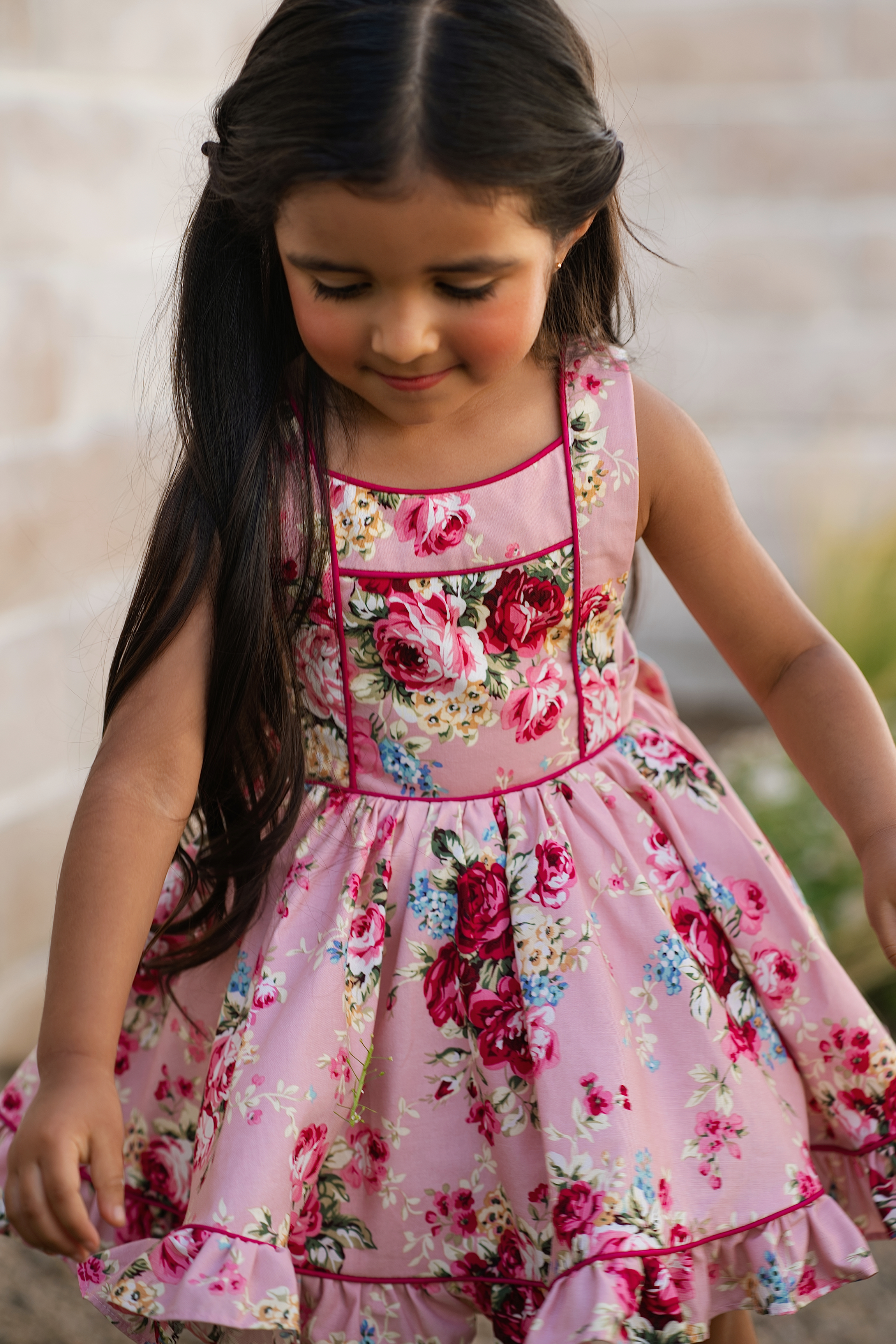 Rose Rouge Piping Dress