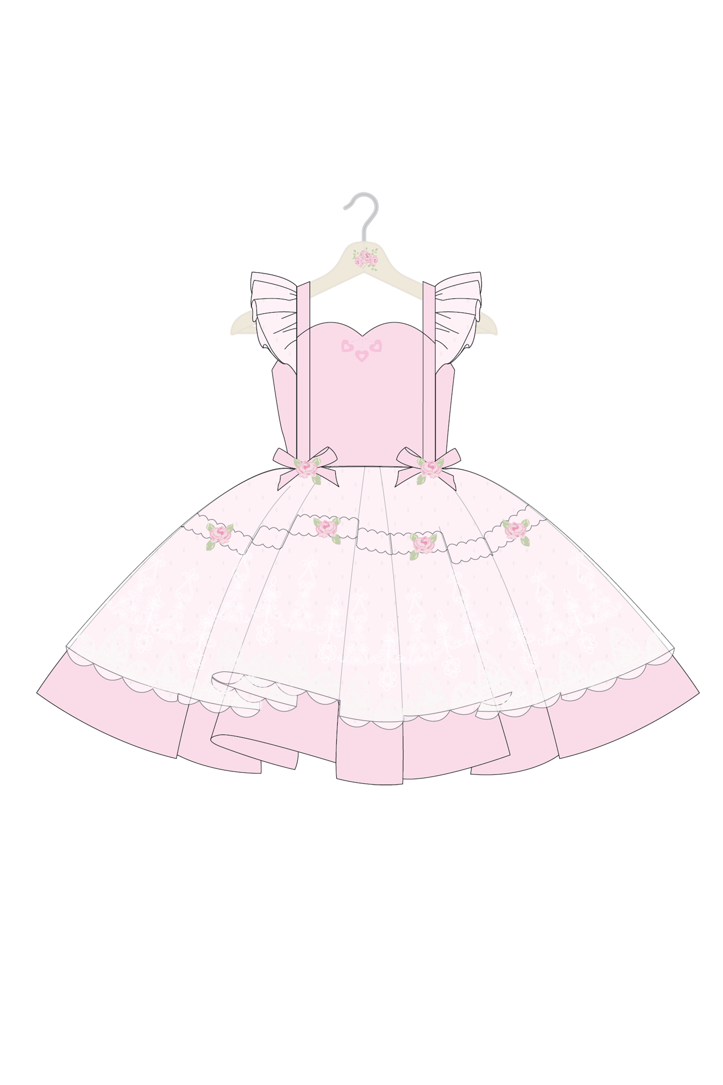 Golly Gosh ドレス（フラミンゴ）を予約注文